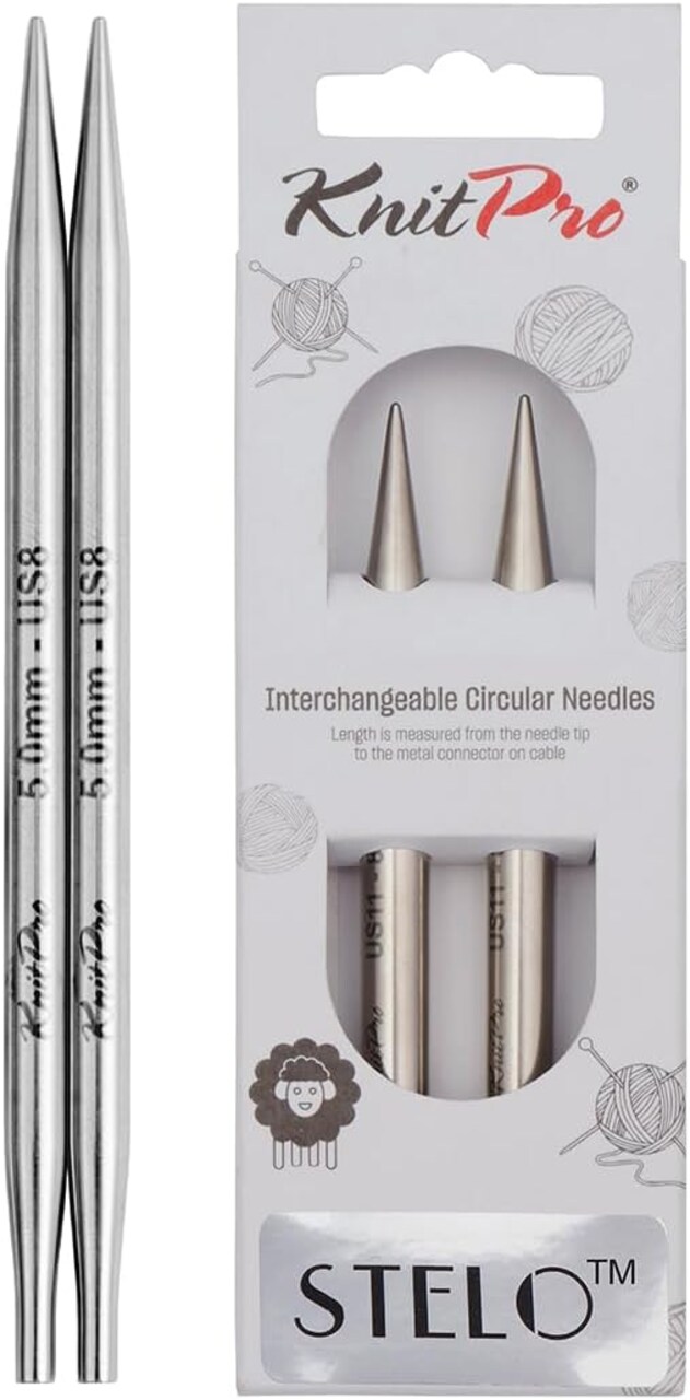 KnitPro Stelo Interchangeable Circular Knitting Needles 5" (13cm) Size 2.5 - 17